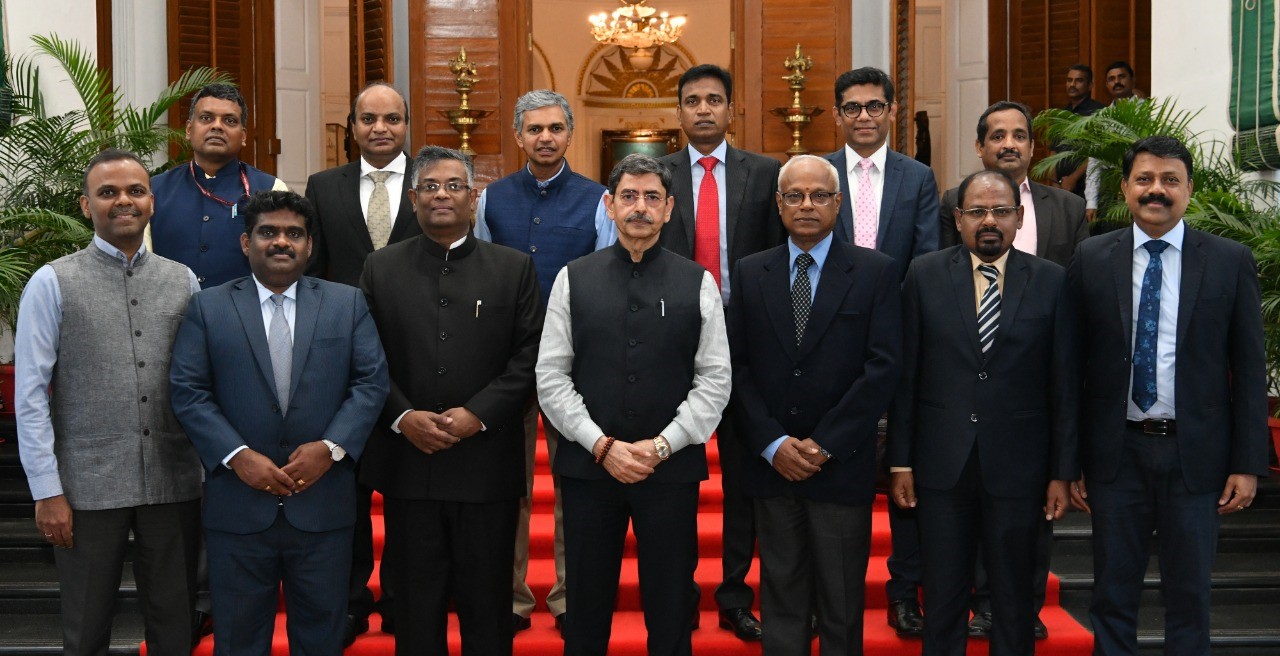 HC Inbasekar S, as a part of HOMs delegation to Tamil Nadu, called on Governor Thiru R N Ravi who briefed strategies to promote bilateral trade of countries with India & especially Tamil Nadu on October 17, 2022.